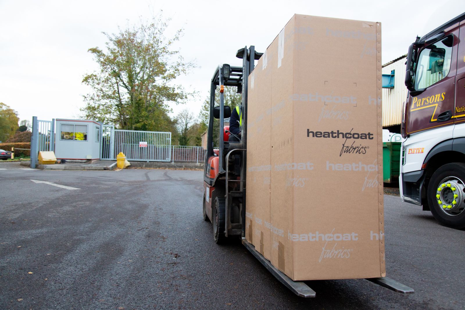 warehouse stores person forklift