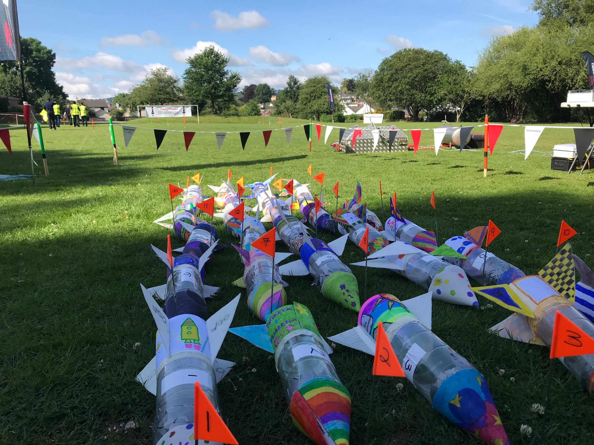 Rockets designed by Two Moors Primary School