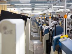 Part of the Heathcoat weaving facility dedicated to DecelAir Superlight fabric