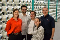 The proud Heathcoat parachute development team behind the successful Perseverance parachute landing superlight parachute development team