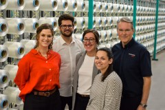 The proud Heathcoat parachute development team behind the successful Perseverance parachute landing superlight parachute development team