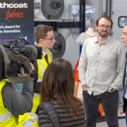 Science students from Tiverton High School putting their questions to the visiting NASA & Airborne delegation Science students from Tiverton High School putting their questions to the visiting NASA & Airborne delegation